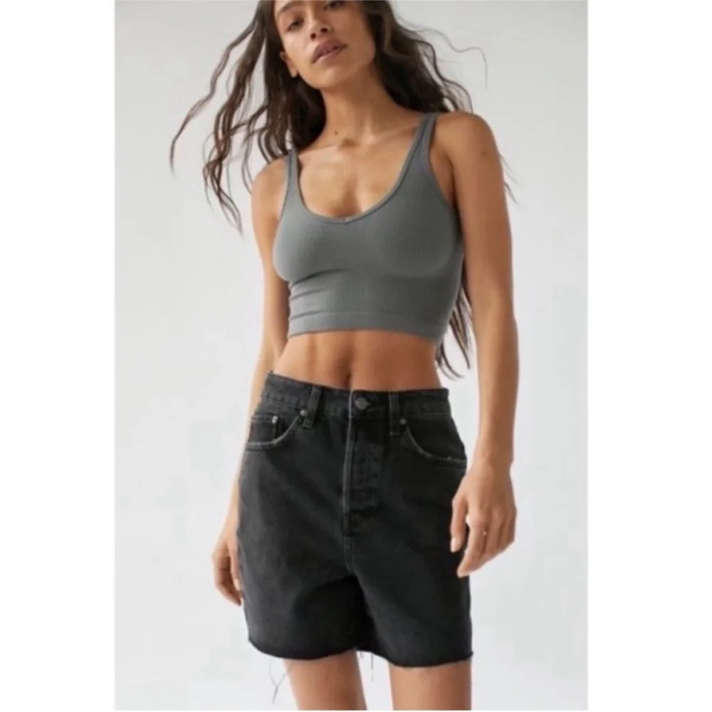 Urban Outfitters | BDG Long Inseam Raw Hem Denim Jean Shorts Black New 27 Waist